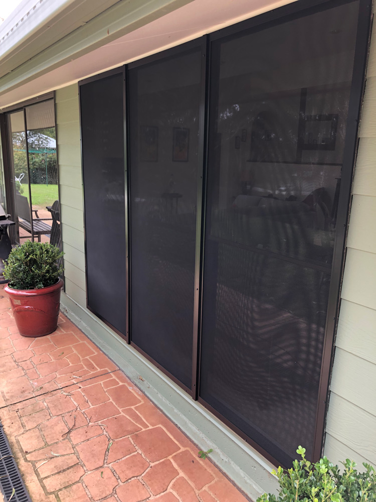 Window Security Screens with Black Frame
