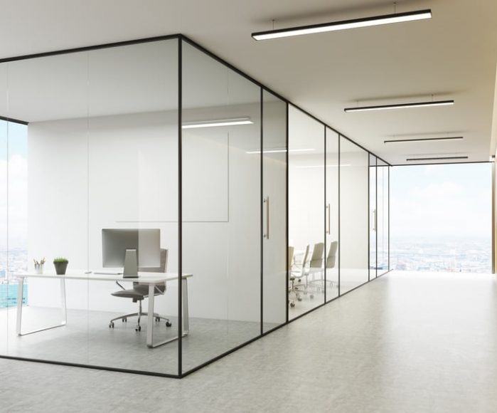 Glass Walls in a Modern Office — Glaziers in Toowoomba, QLD
