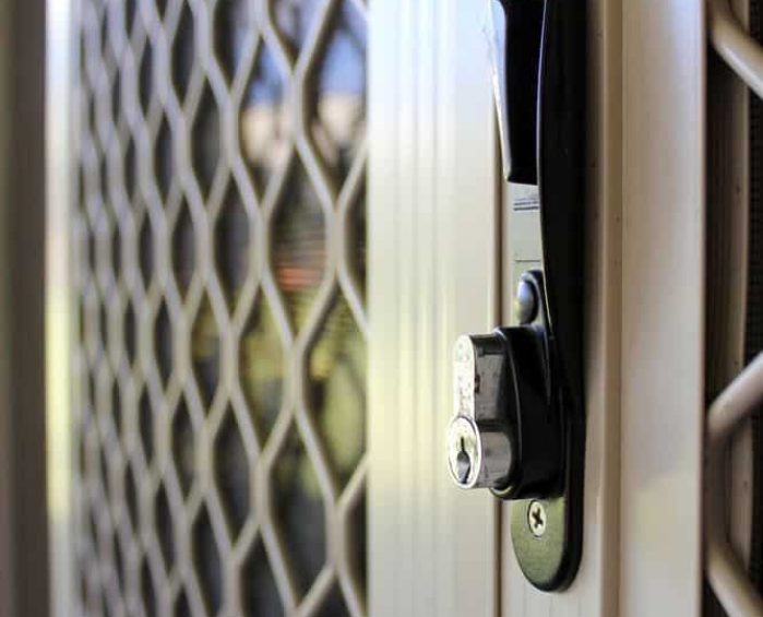 Close-up Security Sliding Door — Security Door Screen in Highfields, QLD