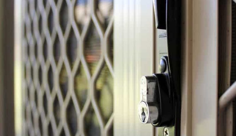 Close-up Security Sliding Door — Security Door Screen in Highfields, QLD