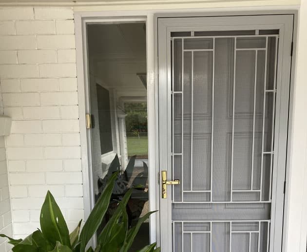Colonial Cast Barrier Door with Gold Lock and Handle — Shower Screen in Toowoomba in QLD