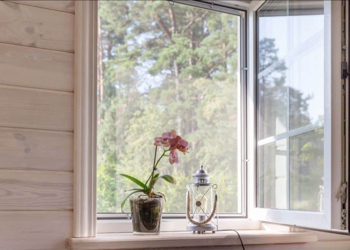 Open Glass Window With Mosquito Net Screen — Security Door Screen in Gatton, QLD