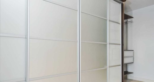 White Sliding Wardrobe Doors — Glaziers in Toowoomba, QLD