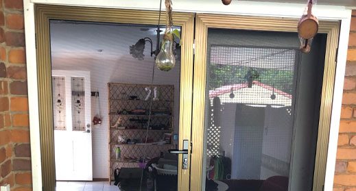 White Diamond Grille Double Barrier Doors — Shower Screen in Toowoomba in QLD